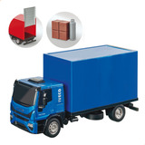 Caminhão Baú Brinquedo Iveco Tector Transporte Miniatura