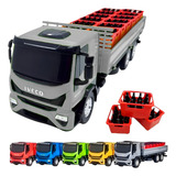 Caminhao Bebidas Iveco Carroceria Delivery Usual Brinquedos Cor Prata