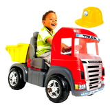 Caminhão Big Truck Caçamba Pedal Com Capacete Magic Toys