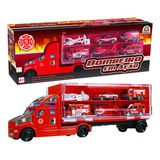 Caminhão Bombeiro Carreta Carro Helicóptero Brinquedo
