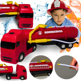 Caminhão Bombeiro Grande Brinquedo Esguicho água menino