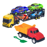 Caminhão Brinquedo Infantil Cegonha Caminhão Caçamba Pá