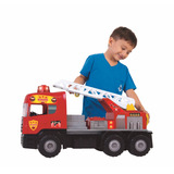 Caminhão Brinquedo Infantil Super Bombeiro Vermelho