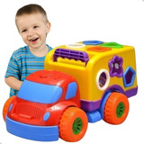 Caminhão Brinquedo Peças Encaixe Didático Pedagógico Formas