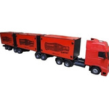 Caminhão Brinquedo Volvo Fh Bau Tri Trem 9 Eixo Graneleiro