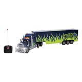 Caminhão Carreta Controle Remoto Big Truck Azul Marinho