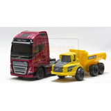 Caminhão Carreta Prancha Volvo Fh16 750 Trator 1 64 Maisto