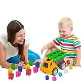 Caminhão Carrinho Didático Infantil Com Blocos De Encaixe- Brinquedo Educativo Brinquedo Interativo