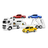 Caminhão Cegonheira Gigante 4 Carrinhos 80cm Roma Brinquedos