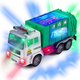 Caminhão Coletor De Lixo Com Som E Luzes 4d   Verde