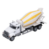 Caminhão Construção Miniatura Die Cast Escavadeira Betoneira Cor Betoneira Branca