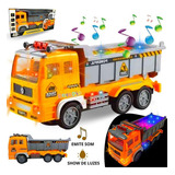 Caminhão De Construção Brinquedo Carrinho Com Luz Som