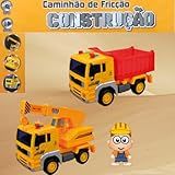 Caminhão De Construção Com Luz Som E Fricção Brinquedo Infantil Modelos Guincho Guincho 