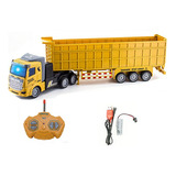 Caminhão De Controle Remoto 4 Canais Carrinho Ca amba Rc 4 Cor Amarelo
