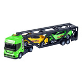 Caminhão Infantil Brinquedo Cegonha Miniatura C 2 Carrinhos