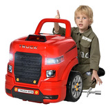 Caminhão Master Motor Truck Brinquedo Com Volante Luzes Sons