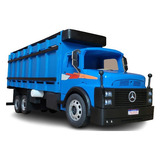 Caminhão Mb 1113 Frente Quadrada Boiadeiro Miniatura Azul