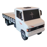 Caminhão Mb 710 Toco Carroceria Madeira Mdf Miniatura