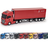 Caminhão Miniatura Iveco Carreta Baú Refrigerado S way