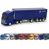 Caminhão Miniatura Iveco Carreta Baú Refrigerado S way