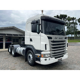 Caminhão Scania G 420 Tração 6x2 Branco 2010 Trucado 440 460