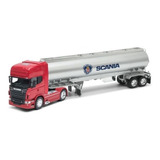 Caminhão Scania Tanque De Óleo 1 32 Vermelho