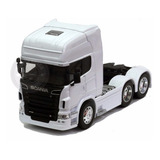 Caminhão Scania Trucado V8 R730 Welly 1 32 Branca