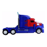 Caminhão Transformers Optimus Prime Pilha Vira Robô Som Luz