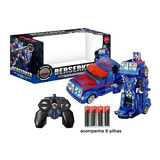 Caminhão Transformes De Controle Remoto Optimus Prime Cor Azul