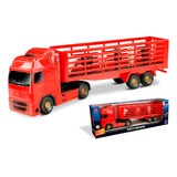 Caminhão Voyager Boiadeiro Caminhãozinho Boi Cavalo Infantil