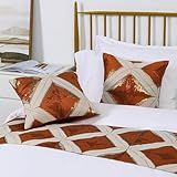 Caminho De Cama Laranja Bandeira De Cama Grande Em Formato Xadrez Cachecol Decorativo Para Hotéis Casas E Quartos De Hóspedes 50 X 180 Cm 50 Cm X 210 Cm 50 X 240 Cm 50 X 210 Cm Cama De 1 5