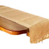 Caminho De Mesa 40x2 00 De Algodão Em Crochê Com Franjas
