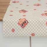 Caminho De Mesa 60cm X 38cm Com Barrado Corujinha