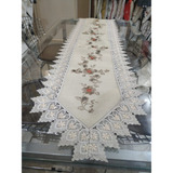 Caminho De Mesa Guipir Bordado 40x180cm Trilho Croche Renda