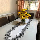 Caminho De Mesa Guipir Trilho Bordado 40x180 Renda Luxo