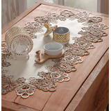 Caminho De Mesa Rendado Veneza Luxo 40x150cm Jolitex