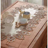 Caminho De Mesa Rendado Veneza Luxo 40x150cm Jolitex
