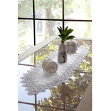 Caminho Mesa Rendado 100 Pes Veneza 30x45cm Branco Jolitex