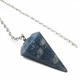 Caminho Para Meditação- Pêndulo De Pedra Natural Quartzo Azul Tranquilidade 4cm