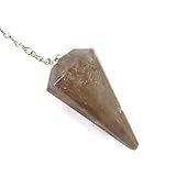Caminho Para Meditação- Pêndulo De Pedra Natural Quartzo Fumê Proteção 4cm