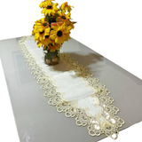 Caminho Trilho Bordado De Mesa 40x150 Renda Guipir Importado