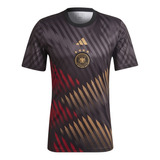 Camisa adidas Alemanha 2022 Pré Jogo Preta Masculina