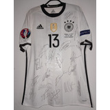 Camisa Alemanha Euro 2016 13 Muller Jogo Autografada Elenco