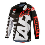 Camisa Alpinestars Infantil Motocross Racer Braap 2018 Preto