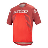 Camisa Alpinestars Racer V2 Vermelha Ciclismo