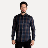 Camisa Aramis Sarja Slim Fit Xadrez Azul Marinho
