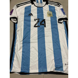 Camisa Argentina Fernadez Copa Do Mundo 2022 adidas