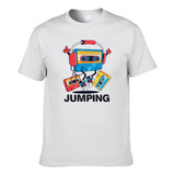 Camisa Arte Desenho Fita Cassete Jumping Pulando Música