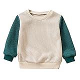 Camisa Atlética Infantil Meninos Meninas Manga Longa Patchwork Pulôver Tops Roupas Manga Longa Blusa Térmica Verde 18 24 Months