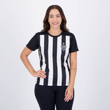 Camisa Atlético Mineiro Comet Feminina Branca E Preta